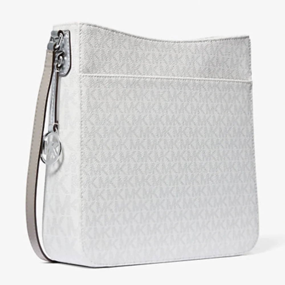 NWT $348 MSRP Michael Kors White Crossbody Bag with Silver Hardware - Picture 2 of 7
